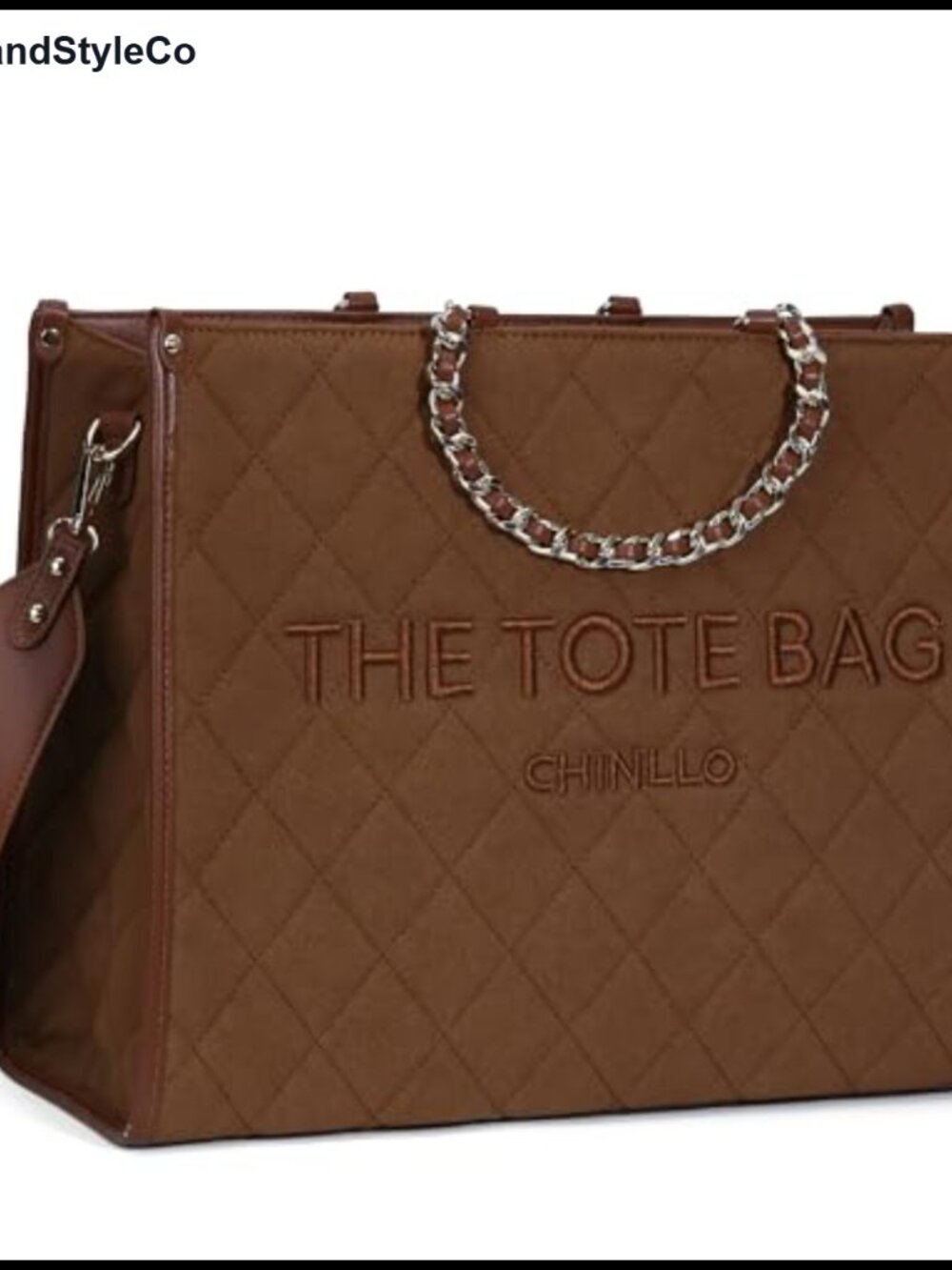 Quilted Laptop Tote Bag Top Handle Satchel Purse Work Shoulder Bag with Strap